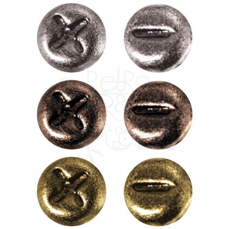 Ozdoby metalowe ćwieki - łby śrubek Idea-Ology Metal Screw-Top Paper Fasteners 99szt TH92790 Tim Holtz