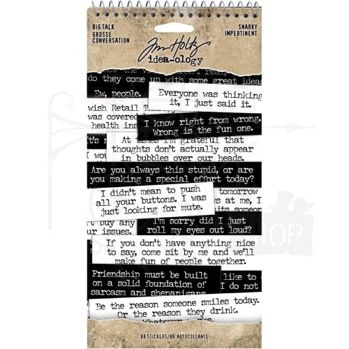 Naklejki Big Talk Snarky - TH93797 Tim Holtz