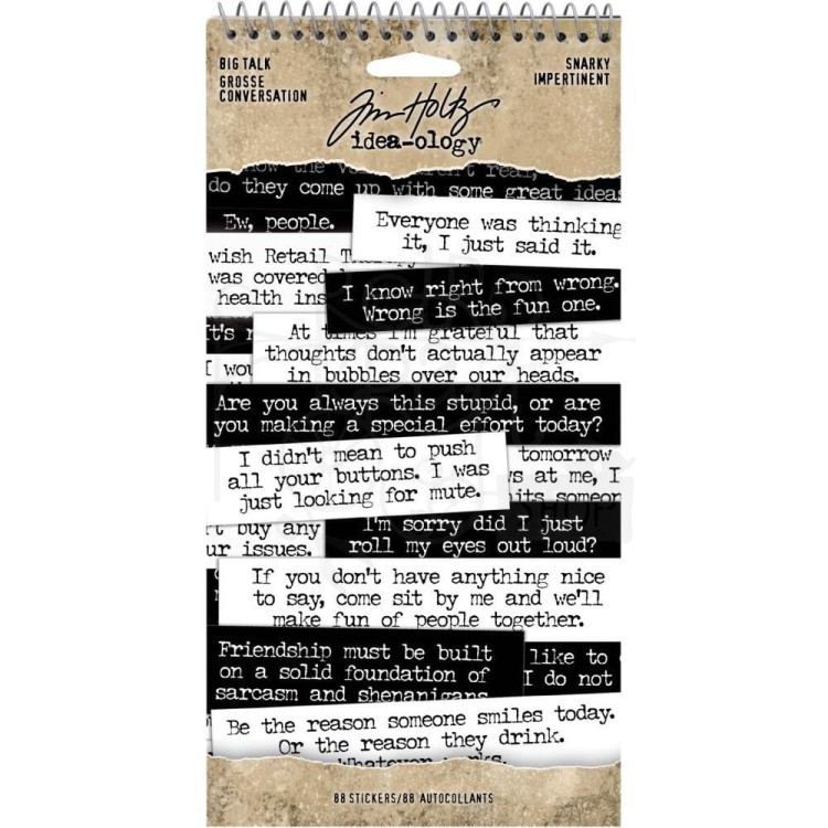 Naklejki Big Talk Snarky - TH93797 Tim Holtz