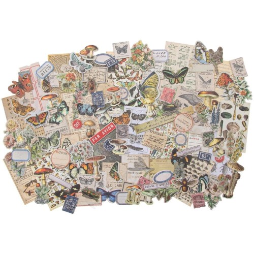 Ozdoby papierowe Idea-Ology Ephemera Snippets Field Notes 134szt TH94049 Tim Holtz