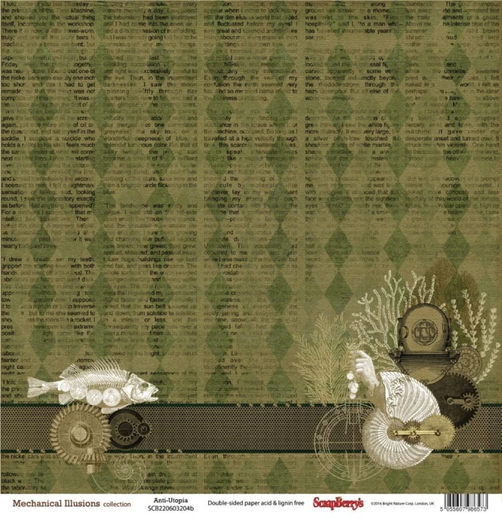 Papier 30x30 Mechanical Illusions Anti-Utopia SCB220603204b Scrapberry's