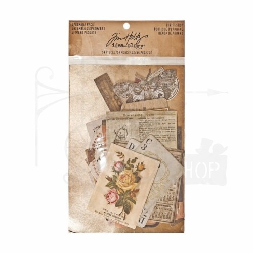 Ozdoby papierowe Idea-Ology Ephemera Pack Thrift Shop 54szt TH93114 Tim Holtz