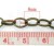 Łańcuszek metalowy 8x6mm 1mb - brąz