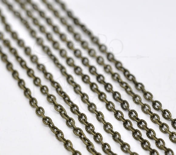 Łańcuszek metalowy 4.5x3mm - brąz 1mb