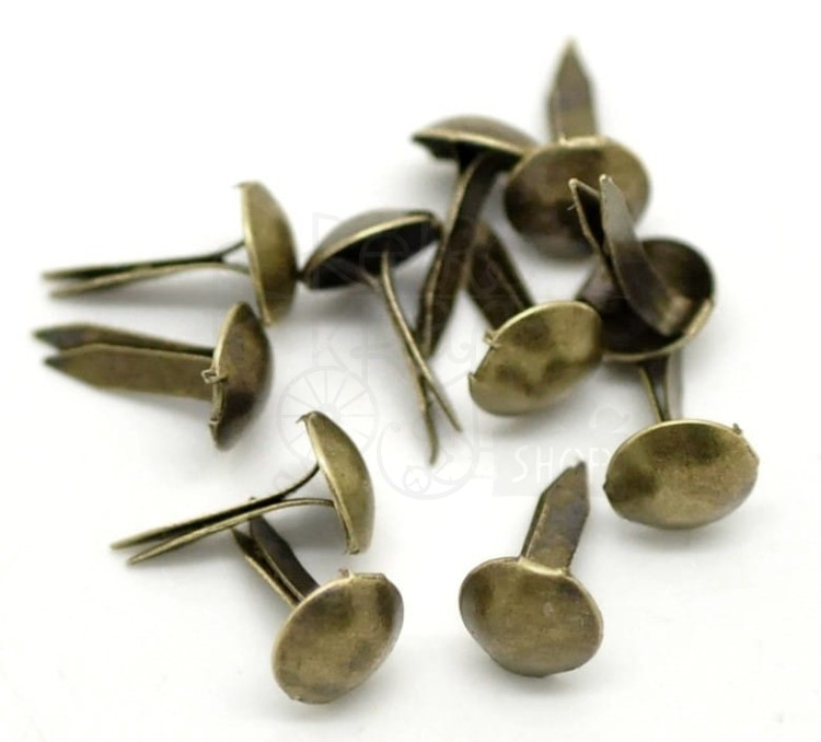 Ćwiek metalowy 9x5mm - brąz