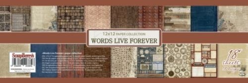 Zestaw papierów 30x30 Words Live Forever SCB220609300x Scrapberry's