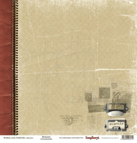 Papier 30x30 Words Live Forever Moments SCB220609306 Scrapberry's