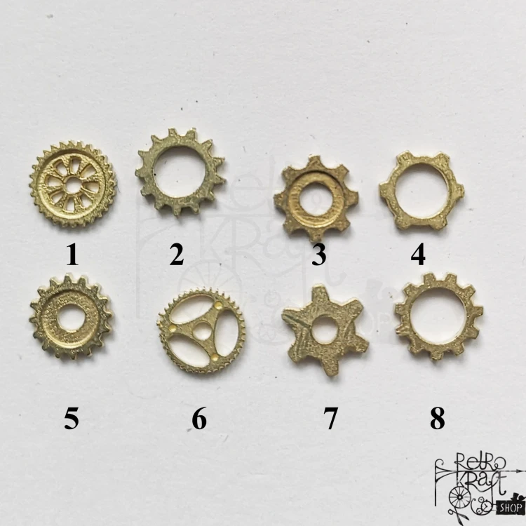 Ozdoba metalowa Koło zębate 10mm STE 2