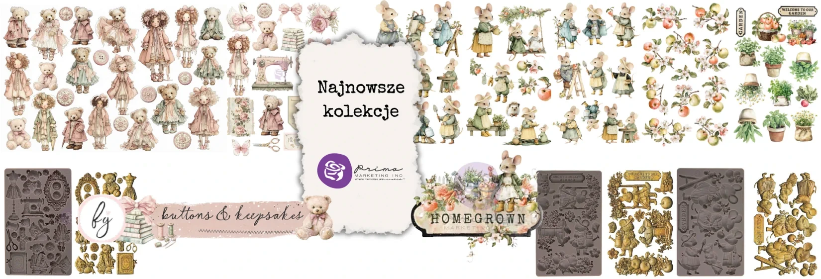 Prima - najnowsze kolekcje 'Homegrown' i 'Buttons & keepsakes' - 2026-06